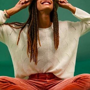 Anthropologie Keely Cable Knit Sweater